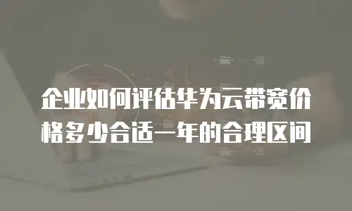 企业如何评估华为云带宽价格多少合适一年的合理区间