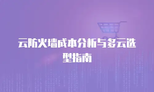 云防火墙成本分析与多云选型指南