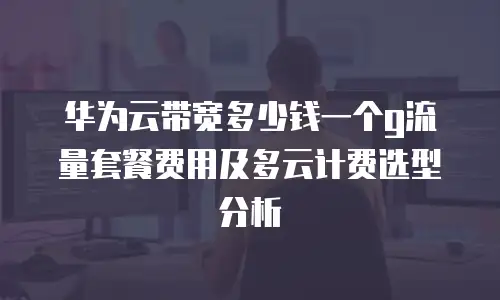 华为云带宽多少钱一个g流量套餐费用及多云计费选型分析