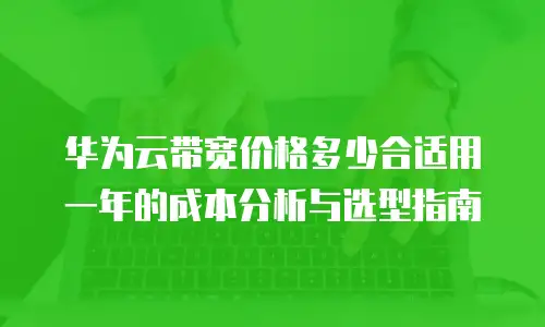 华为云带宽价格多少合适用一年的成本分析与选型指南