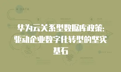 华为云关系型数据库政策：驱动企业数字化转型的坚实基石