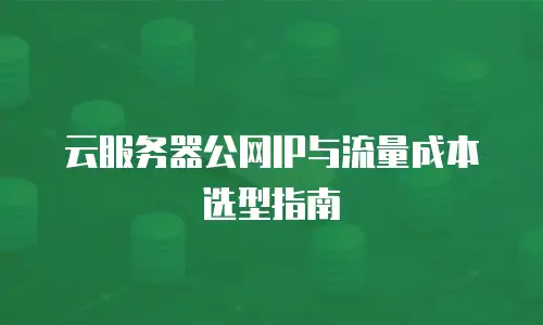云服务器公网IP与流量成本选型指南