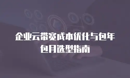 企业云带宽成本优化与包年包月选型指南