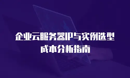 企业云服务器IP与实例选型成本分析指南