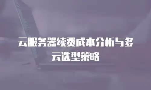 云服务器续费成本分析与多云选型策略