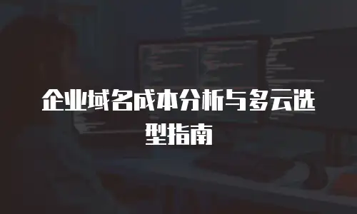 企业域名成本分析与多云选型指南