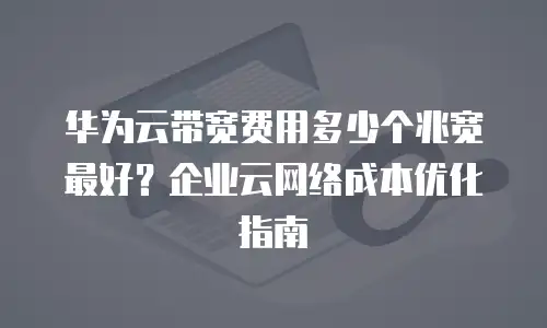 华为云带宽费用多少个兆宽最好？企业云网络成本优化指南