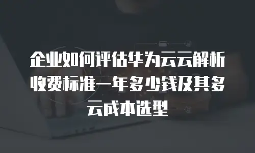 企业如何评估华为云云解析收费标准一年多少钱及其多云成本选型
