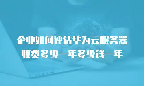 企业如何评估华为云服务器收费多少一年多少钱一年
