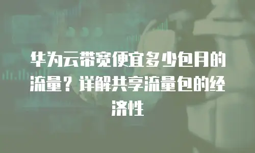 华为云带宽便宜多少包月的流量？详解共享流量包的经济性