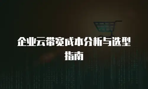 企业云带宽成本分析与选型指南