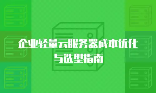 企业轻量云服务器成本优化与选型指南