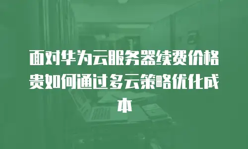 面对华为云服务器续费价格贵如何通过多云策略优化成本