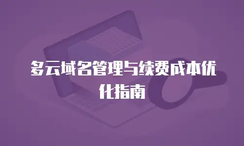 多云域名管理与续费成本优化指南