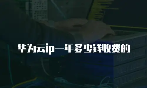 华为云ip一年多少钱收费的
