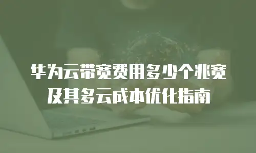 华为云带宽费用多少个兆宽及其多云成本优化指南