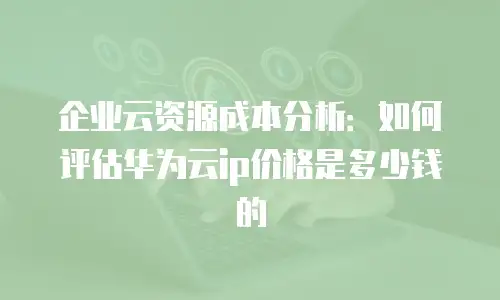 企业云资源成本分析：如何评估华为云ip价格是多少钱的