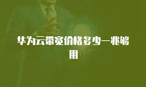 华为云带宽价格多少一兆够用