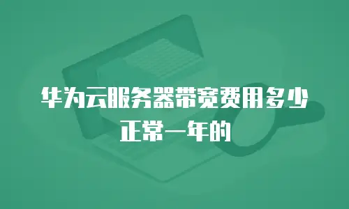 华为云服务器带宽费用多少正常一年的