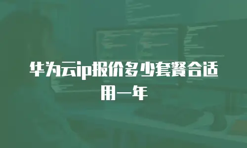 华为云ip报价多少套餐合适用一年