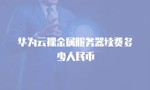 华为云裸金属服务器续费多少人民币