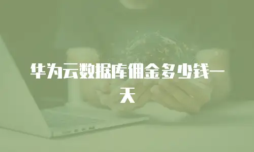 华为云数据库佣金多少钱一天