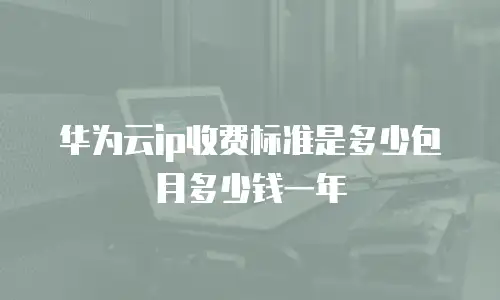 华为云ip收费标准是多少包月多少钱一年