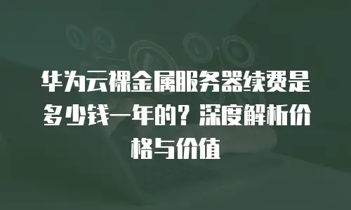 华为云裸金属服务器续费是多少钱一年的？深度解析价格与价值