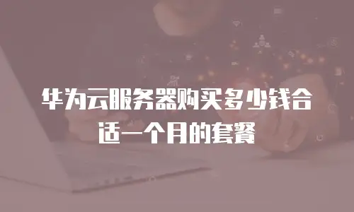华为云服务器购买多少钱合适一个月的套餐
