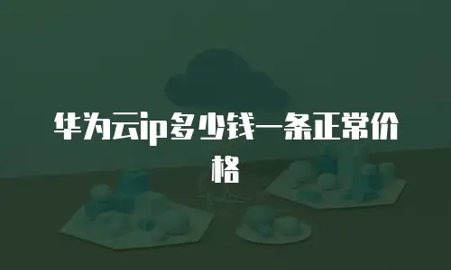 华为云ip多少钱一条正常价格
