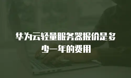 华为云轻量服务器报价是多少一年的费用