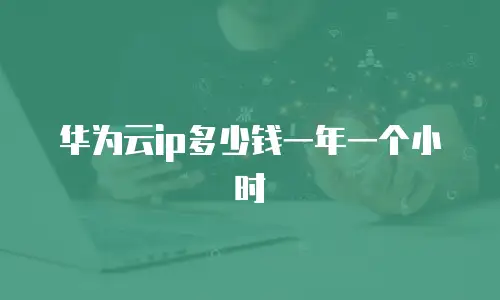 华为云ip多少钱一年一个小时