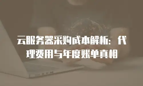 云服务器采购成本解析：代理费用与年度账单真相