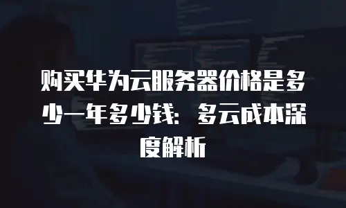 购买华为云服务器价格是多少一年多少钱：多云成本深度解析