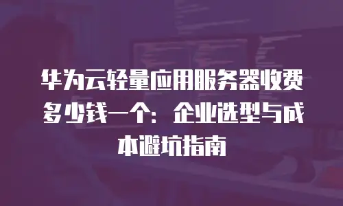 华为云轻量应用服务器收费多少钱一个：企业选型与成本避坑指南