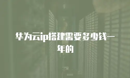 华为云ip搭建需要多少钱一年的