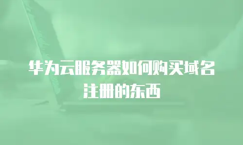 华为云服务器如何购买域名注册的东西