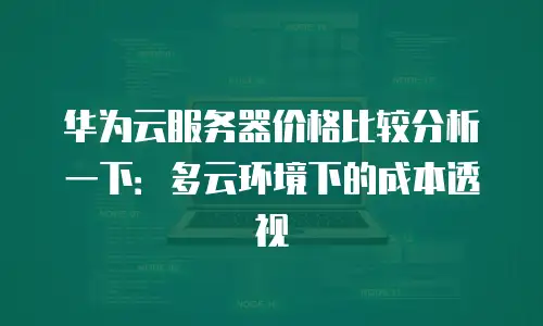 华为云服务器价格比较分析一下：多云环境下的成本透视