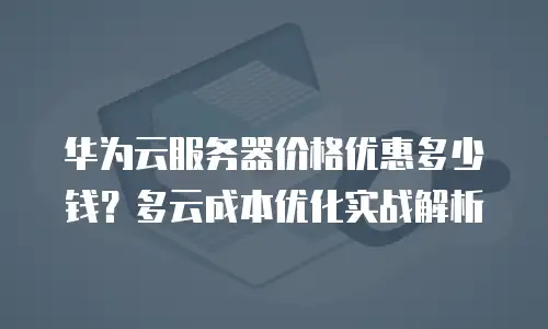 华为云服务器价格优惠多少钱？多云成本优化实战解析