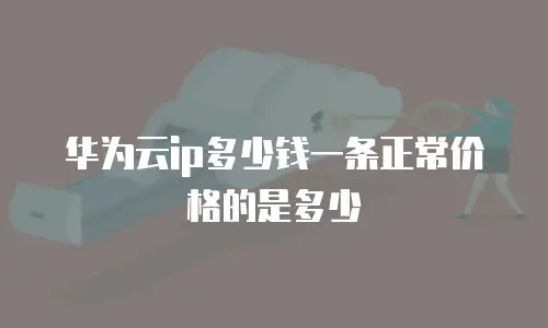 华为云ip多少钱一条正常价格的是多少
