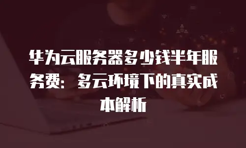 华为云服务器多少钱半年服务费：多云环境下的真实成本解析