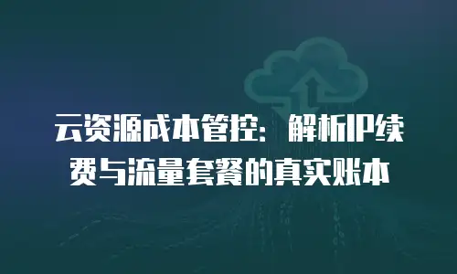 云资源成本管控：解析IP续费与流量套餐的真实账本