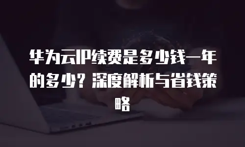华为云IP续费是多少钱一年的多少？深度解析与省钱策略