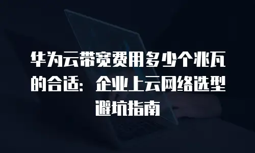 华为云带宽费用多少个兆瓦的合适：企业上云网络选型避坑指南