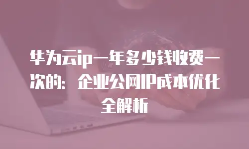 华为云ip一年多少钱收费一次的：企业公网IP成本优化全解析