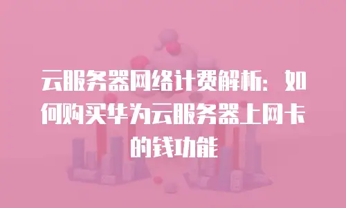 云服务器网络计费解析：如何购买华为云服务器上网卡的钱功能