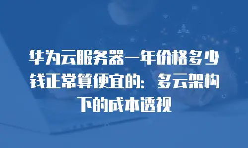 华为云服务器一年价格多少钱正常算便宜的：多云架构下的成本透视