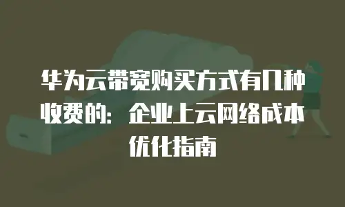 华为云带宽购买方式有几种收费的：企业上云网络成本优化指南