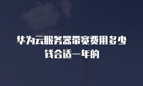 华为云服务器带宽费用多少钱合适一年的
