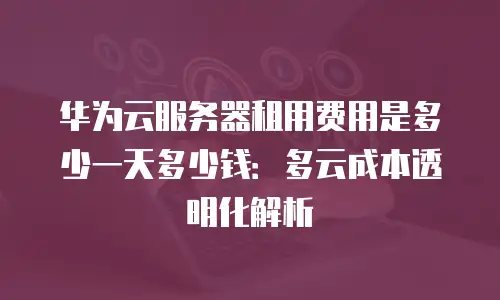 华为云服务器租用费用是多少一天多少钱：多云成本透明化解析